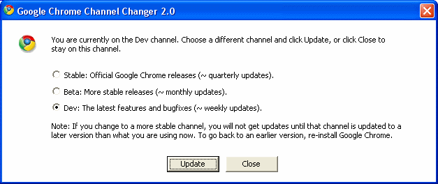 Chrome Channel Changer