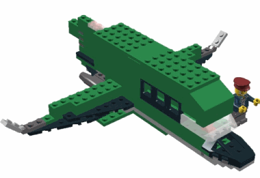Модель самолета сделанная в LEGO Digital Designer